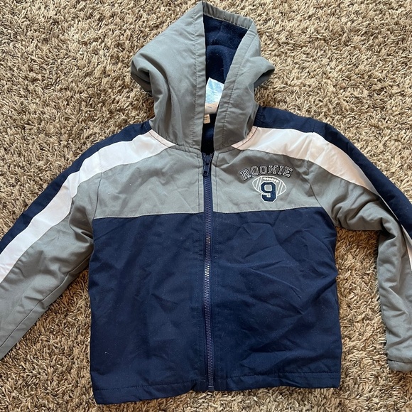 Other - little boys vintage rookie football navy and gray winter puffer jacket size 4t